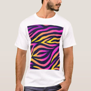 T-shirt Bandes holographiques, motif futuriste sans faille