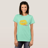T-shirt Bandes minces Jaune (Devant entier)