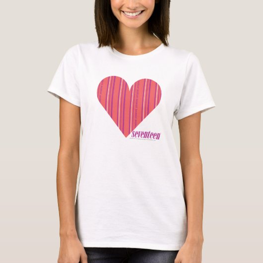 T-shirt Bandes minces rose 3 (Devant)