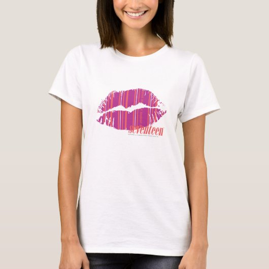 T-shirt Bandes minces violettes (Devant)