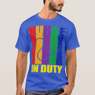 T-shirt Bandes Rétro Sur L'Infirmière De Service