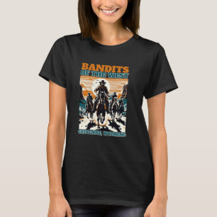 T-shirt Bandits de l'ouest cowboys à cheval western