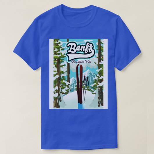 T-shirt Banff Canada à Ski (Design devant)