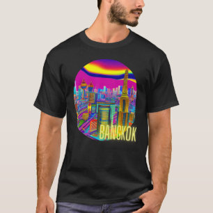 T-shirt Bangkok Thaïlande Retro 90s Vaporwave Baguette col