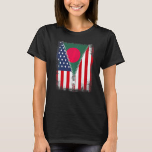T-shirt Bangladesh American Flag Zip