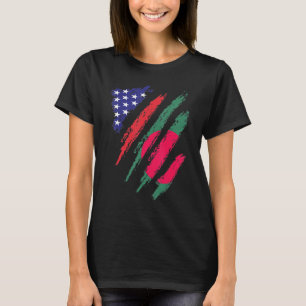 T-shirt Bangladesh American Grosse Drapeau USA Patriot Her