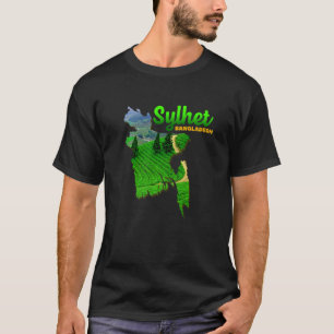 T-shirt Bangladesh Bangladais Bangla Jardin de thé vert Sy