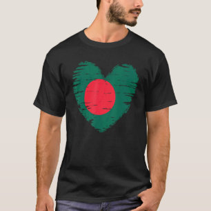 T-shirt Bangladesh Heart Flag I love Ban