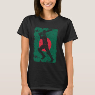 T-shirt Bangladesh joueur de cricket Pride du drapeau bang