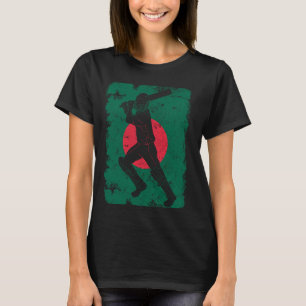 T-shirt Bangladesh joueur de cricket Pride du drapeau bang