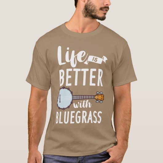 T-shirt Banjo Bluegrass Gift Music Guitar friends (Devant)