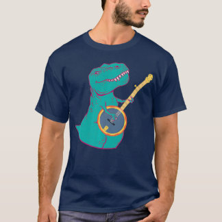 T-shirt Banjo Dinosaur Bluegrass Musique Dino Musicien