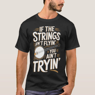 T-shirt Banjo Fingerpicking - Bluegrass Folk Country