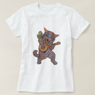 T-shirt Banjo jouant le chat