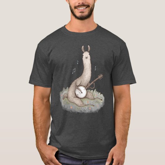 T-shirt Banjo Llama gift gift (Devant)