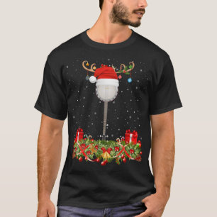 T-shirt Banjo Musique Lover Noël Cadeau Santa Hat Banjo Ch