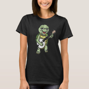 T-shirt Banjo Picking Turtle Cute Terrapin Music Graphique