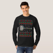 T-shirt Banjo Ugly Christmas Sweater Banjo Christmas Light (Devant entier)