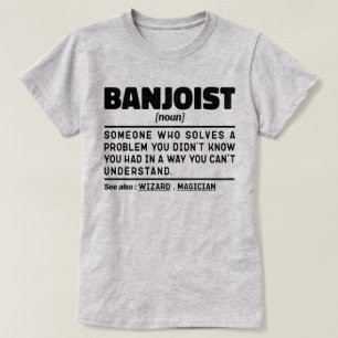 T-shirt Banjoist Noun Définition Cool Jazz Lover Sarcastiq
