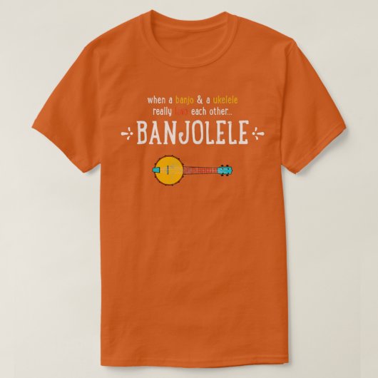 T-shirt Banjolele Banjo Ukulele Funny Print (Design devant)