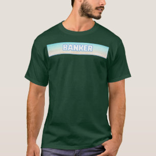 T-shirt Banker Blue Beach Étiquette