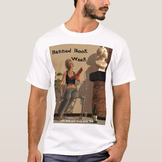 T-shirt bannedbookweek., interdit la semaine du livre (Devant)