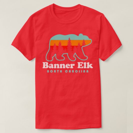 T-shirt Banner Elk North olina Oear Souvenir (Design devant)
