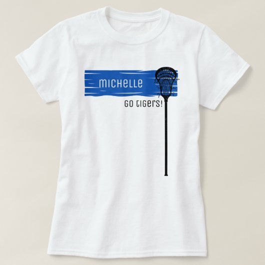 T-shirt Bannière Bleue Royale avec bâton de crosse (Design devant)