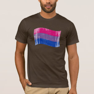 T-shirt Bannière de la fierté bisexuelle en détresse.png