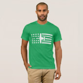 T-shirt Bannière étoilée de jet d'A-10 Warthog tout le (Devant entier)