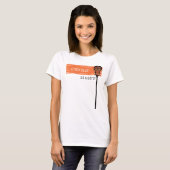 T-shirt Bannière orange avec bâton de crosse (Devant entier)