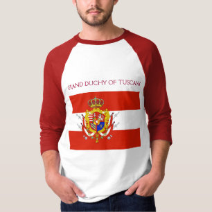 T-shirt Bannière rouge blanc Grand-Duché de Toscane