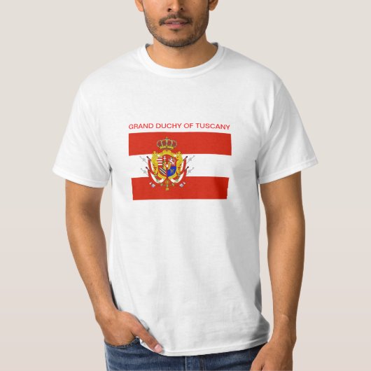 T-shirt Bannière rouge blanc Grand-Duché de Toscane (Devant)
