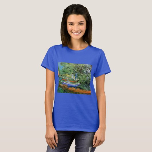 T-shirt Banque de l'Oise à Auvers par Vincent van Gogh (Devant entier)