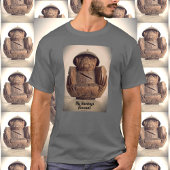 T-shirt Banque de singe de noix de coco sculptée rétrospec