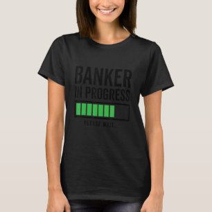T-shirt Banquier En Cours Veuillez Patienter Librairie Fin