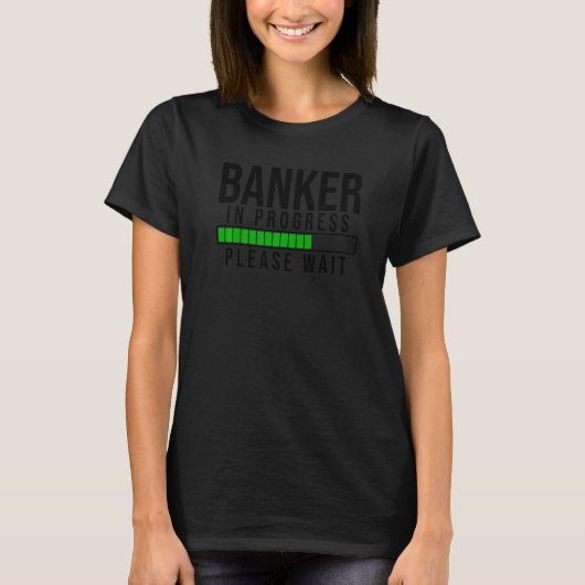T-shirt Banquier En Cours Veuillez Patienter Librairie Fin (Devant)