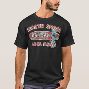 T-shirt Banzai Pipeline Surfer main tiré Surf rétro