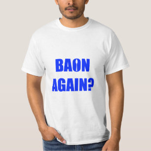 T-shirt Baon Again ? Texte Bleu Unisexe