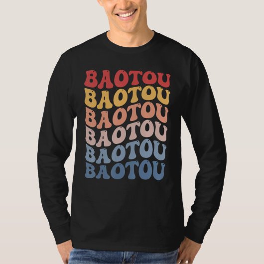 T-shirt Baotou City Groovy Retro (Devant)