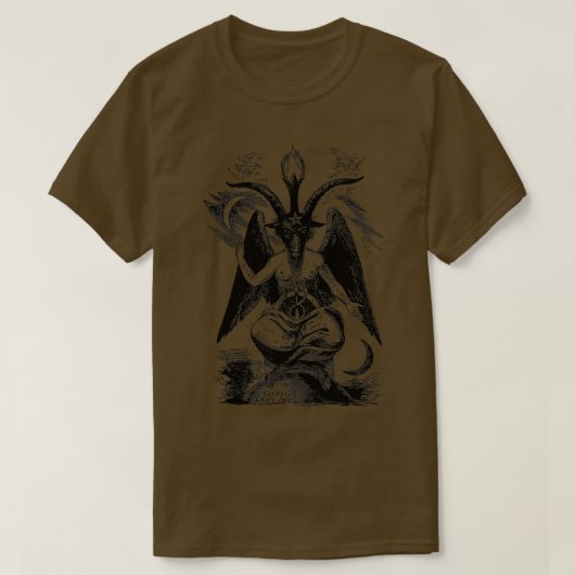 T-shirt Baphomet Diable Sabbatique Chèvre Satan 2 (Design devant)