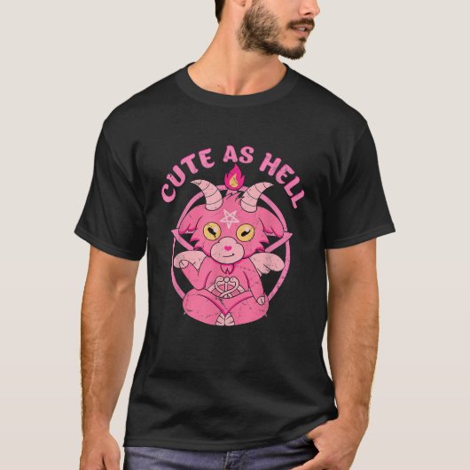 T-shirt Baphomet mignonne comme l'enfer Ésotérique mignon  (Devant)