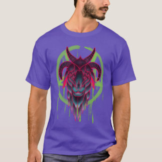 T-shirt Baphomet néon drôle