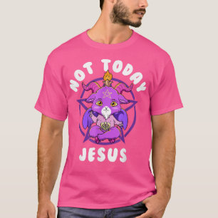 T-shirt Baphomet pas aujourd'hui Jésus Esotérique mignon S