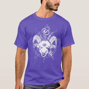 T-shirt Baphomet Pentagramme Esprit Oeil Chèvre Occulte