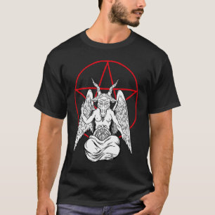 T-shirt Baphomet priant Démon Satanique Lucifer Beelzebub