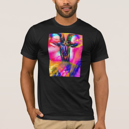 T-shirt Baphomet psychédélique (Devant)