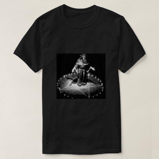 T-shirt Baphomet Satanic Rituel Poster (Design devant)