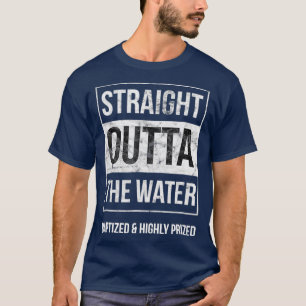 T-shirt Baptême s Adultes Enfants Amusants Outta Water Cad