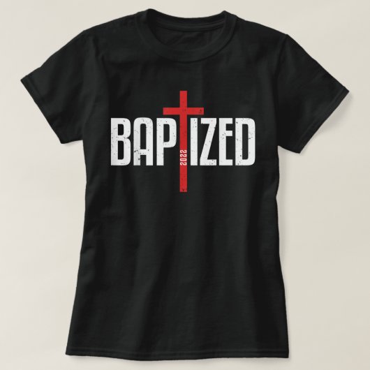 T-shirt Baptisé 2022 Christian Water Baptism Church Group (Design devant)